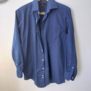 Valerio Garati Classic Men's Blue Button Down Shirt Size M US